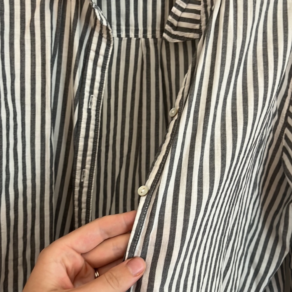 Cotton striped button down
